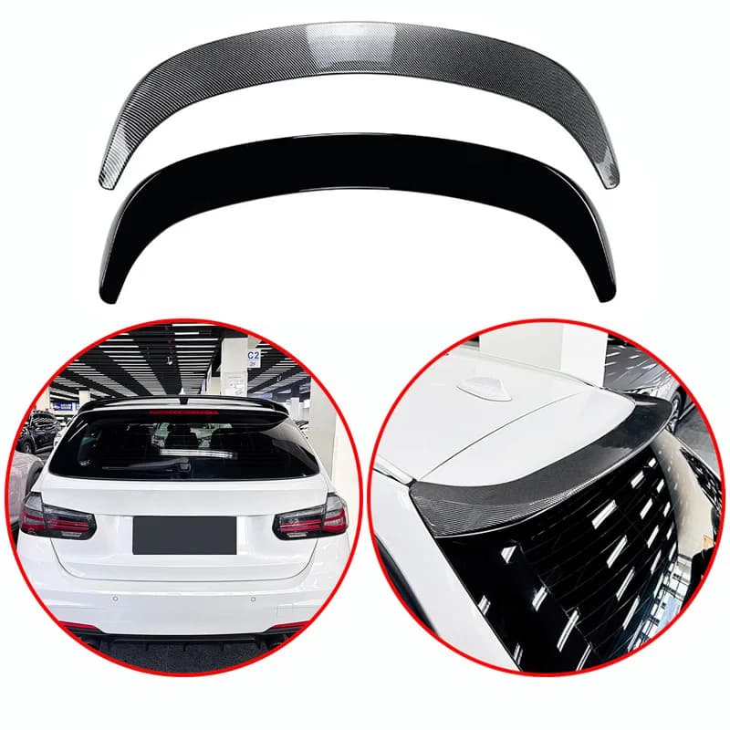 For BMW 3 Series F31 2013-2019 Touring MP Style High Quality ABS Car Roof Wing Spoiler Glossy Black Carbon Fiber Loo Body Kit