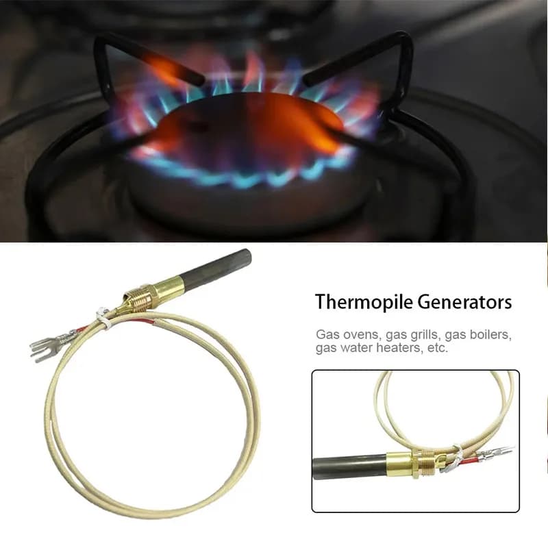 750Millivolt Thermopile Generator for Propane Gas Fireplace, Furnace, Water Heater Parts Pilot Burner Assembly Replacement