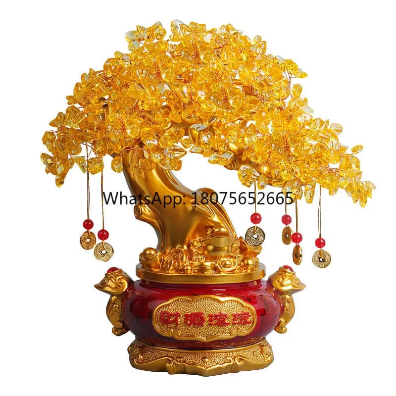 Money tree ornament wine cabinet living room tv cabinet home office desktop decoration gift