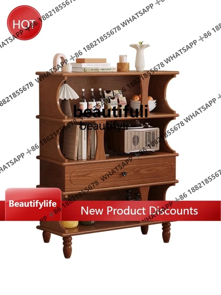Solid Wood Bookcase Home Bookshelf Modern Storage Living Room Display Organizer Cabinet