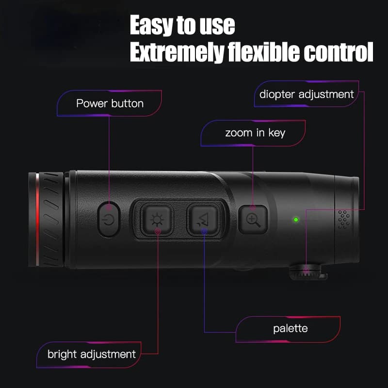 TD210 Portable Thermal Imaging Monocular  Night Vision Scope Small Thermal Camera Telescope for Hunting