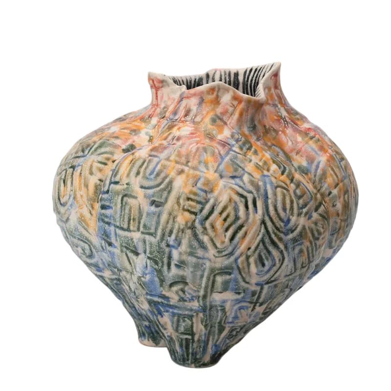 Wabi Sand medieval ceramic vase retro nostalgic handmade homestay model room zen advanced sense pottery pot flower arrangement