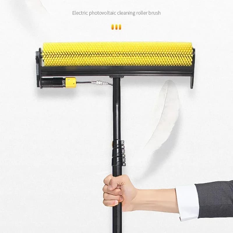 Solar Photovoltaic Panels Clean Wash Electric Brush Head Roller Brush Solar Power Station Cleaning Glass Curtain Cleaning