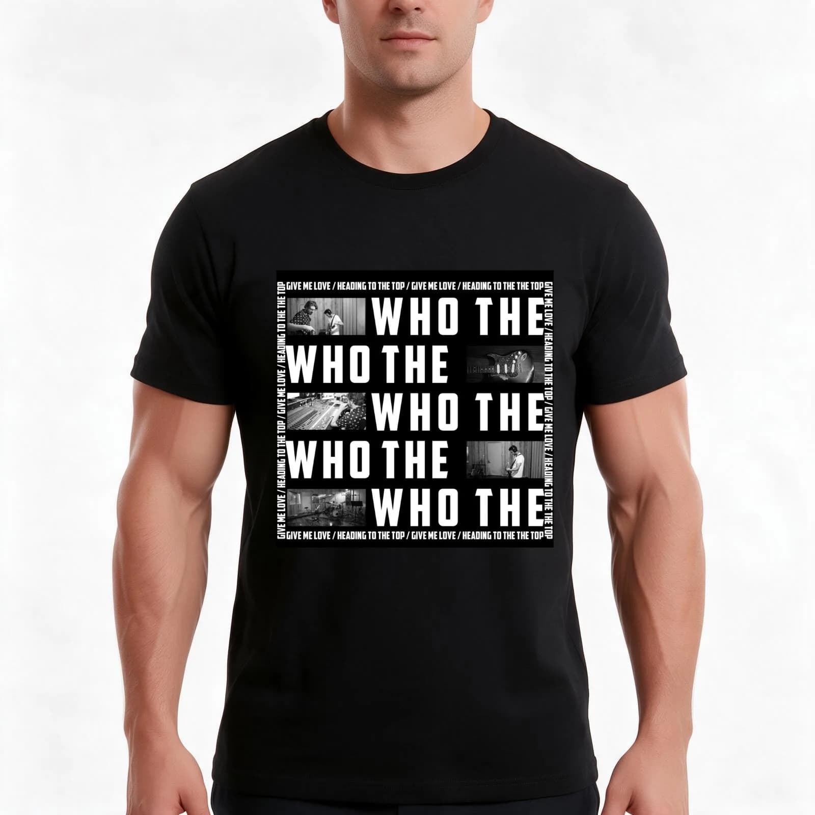 Who The Heading To The Top/Give Me Love T-Shirt, Summer Casual Cotton Tee, Oversized Streetwear Tops, Vintage Graphic Print