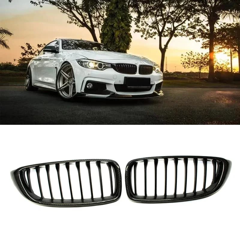 Single line ABS Colour Carbon fiber black Car Bumper Grille For BMW 4-Series F32 F33 F82