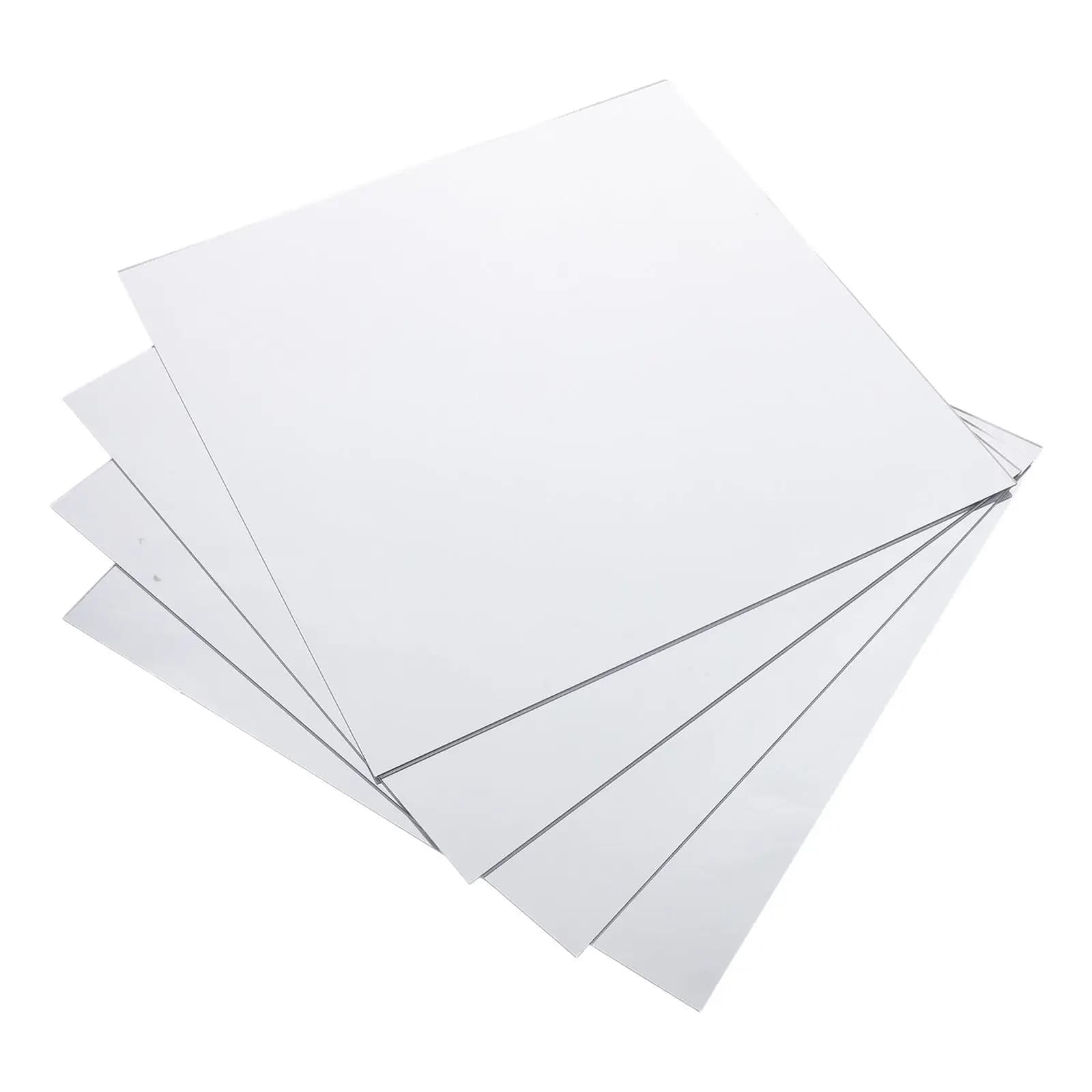 4pcs Unbreakable Mirror Tiles 10'' Self Adhesive Acrylic Mirror Sheets, Peel & Stick for Gym, Bedroom, Classroom, Square Panels