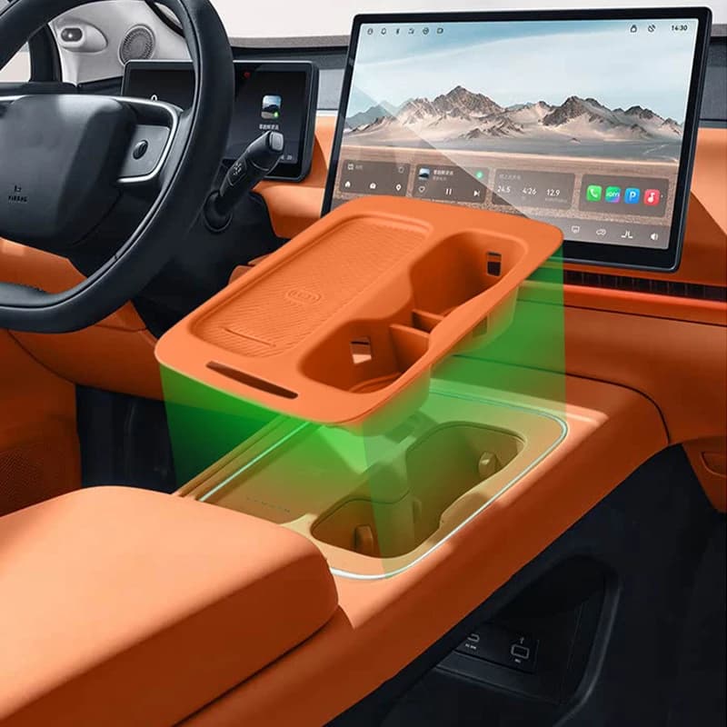 For Leapmotor C10 2026 Wireless Charging Protective Cover Central Control Silicone Cup Holder Pad Car Accessories Modification