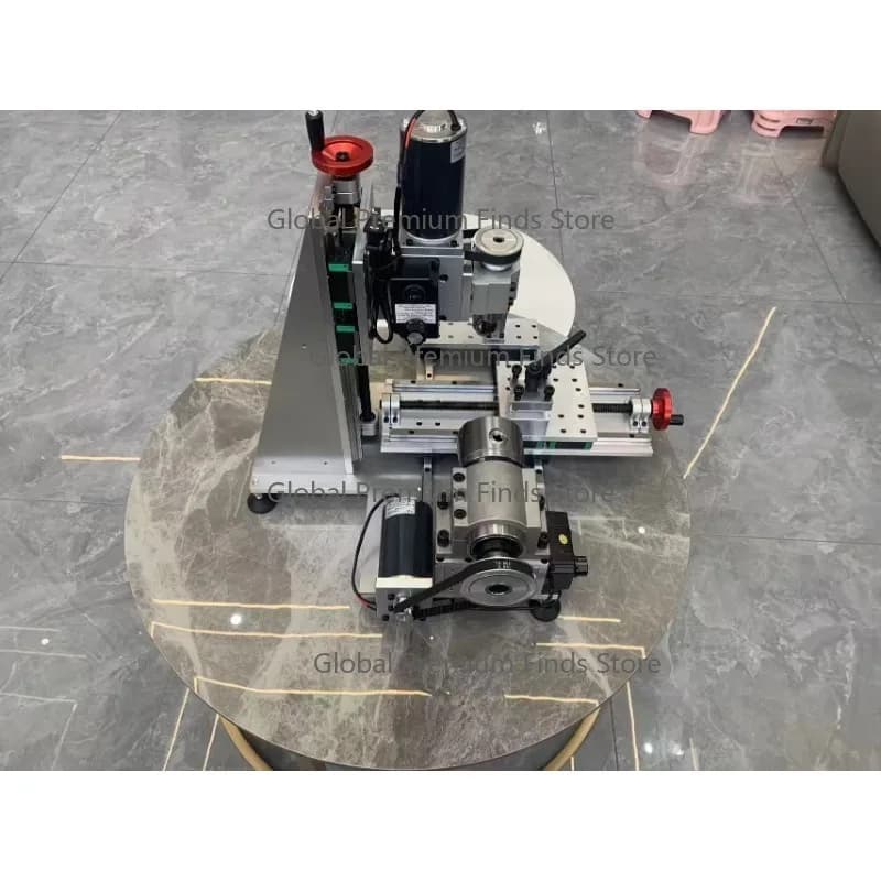 Household Precision Turning Lathe | Mini Horizontal Type with 220V 200W Servo Motor, for Stainless Steel & Aluminum Processing