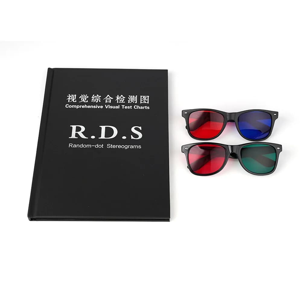 1pc Vision Test Card Random Dot Stereogram Comprehensive Vision Test Chart Astigmatism Book Glasses Portable Size accessories