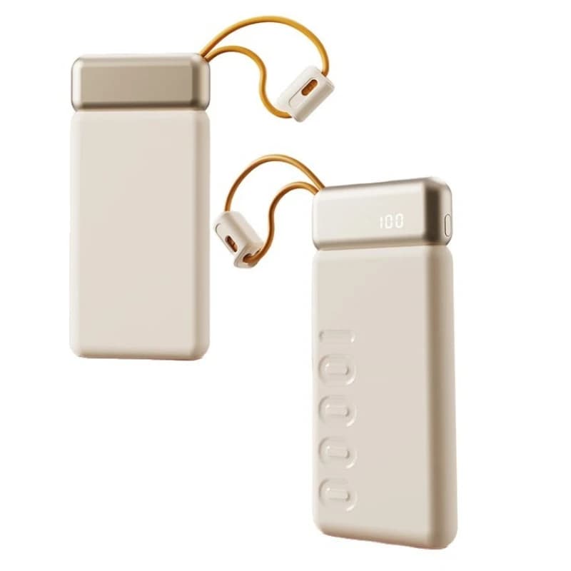 Bring your own cable, super fast charging, power bank, portable mini large-capacity two-way fast charging mobile power supply