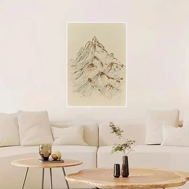Large 100% Handmade Thick Texture Picture 100% Hand-Painted Palette Knife Trees Oil Painting Canvas Wall Art Living Room Artwork