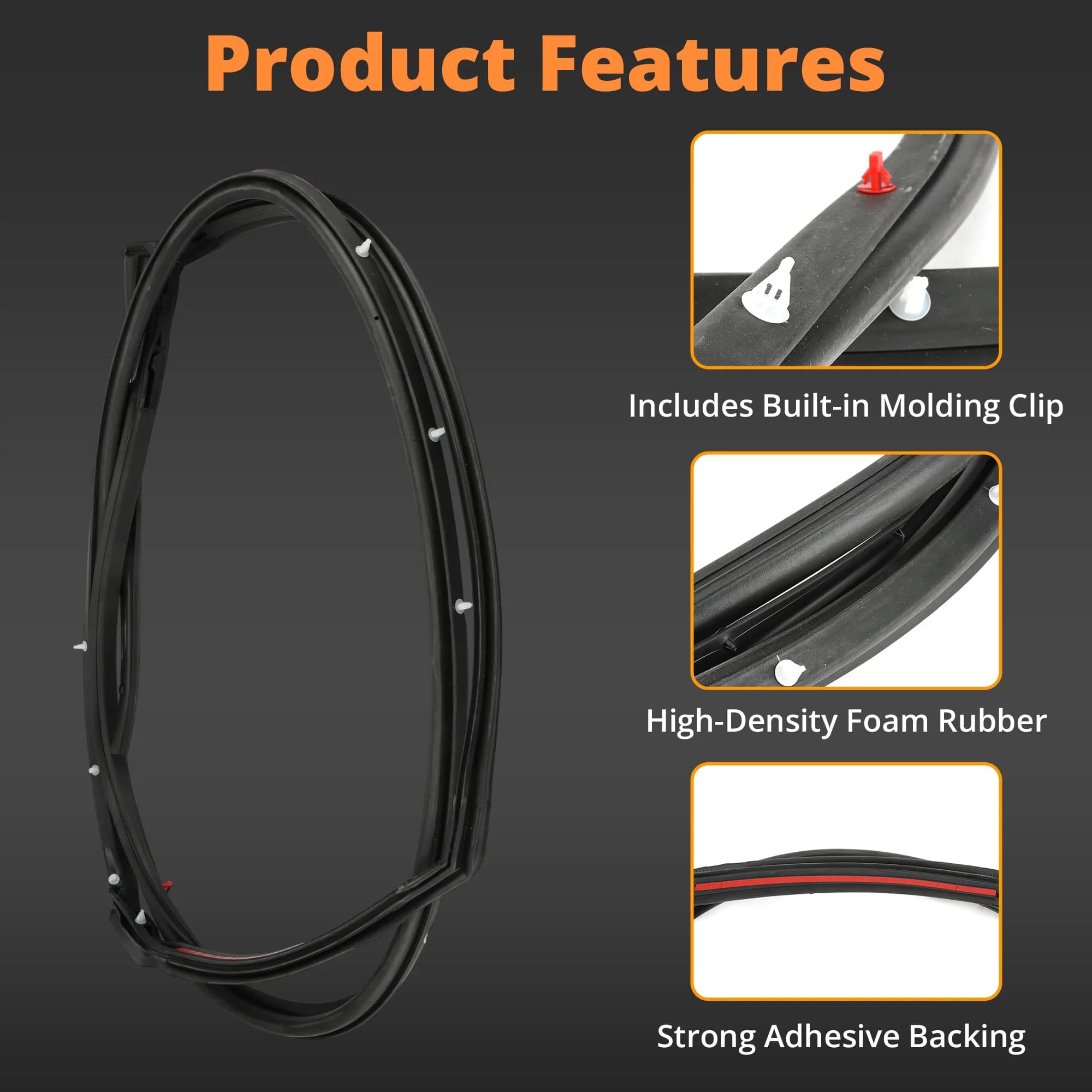Car Door Opening Rubber Seal Weatherstrip For Nissan Sentra 2013 2014 2015 2016 2017 2018 2019 82830-3RA0A-A11 82831-3RA0A-A11