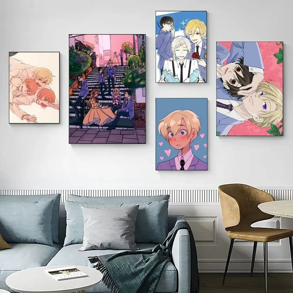 T-Tamaki S-Suoh Anime Poster Fancy Wall Sticker for Living room bar retro decorative painting room