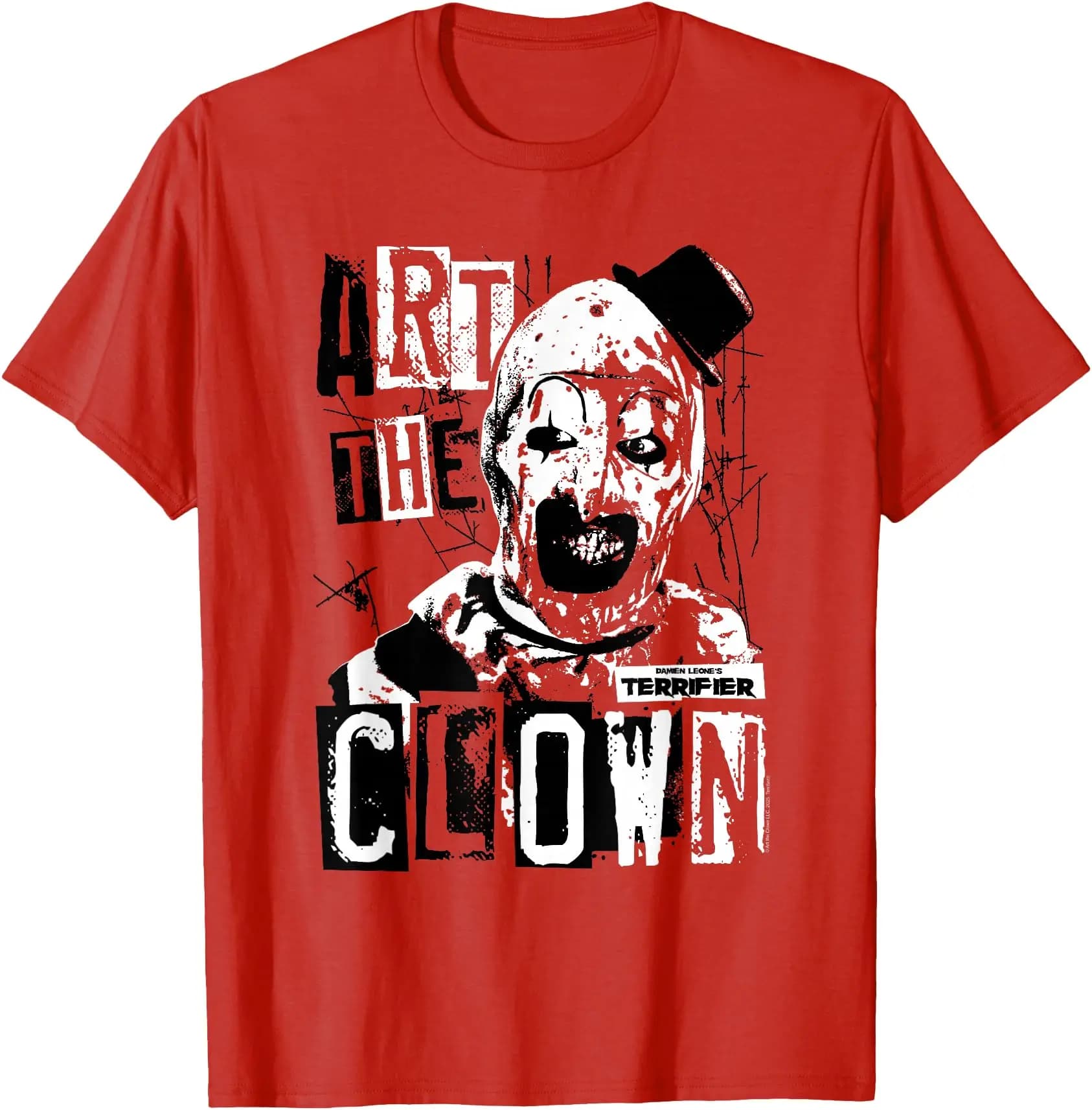 Bloody Face Retro Horror Terrifier Art The Clown Killer Scary Halloween Gift T Shirt Short Sleeve Graphic clothes All size tops