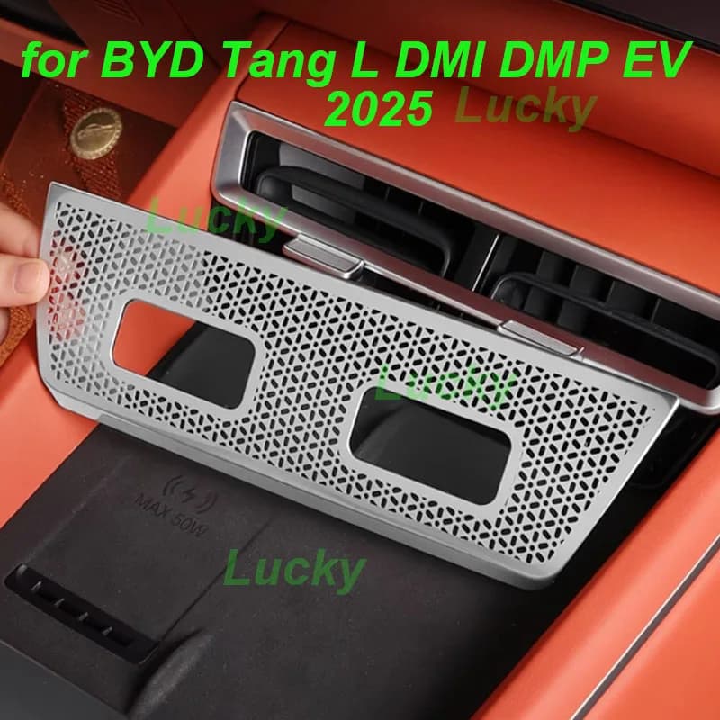 Car Central Console Air Outlet Frame for BYD Tang L 2025 Air Conditioning Outlet Stainless Steel Cover Interior Accessories