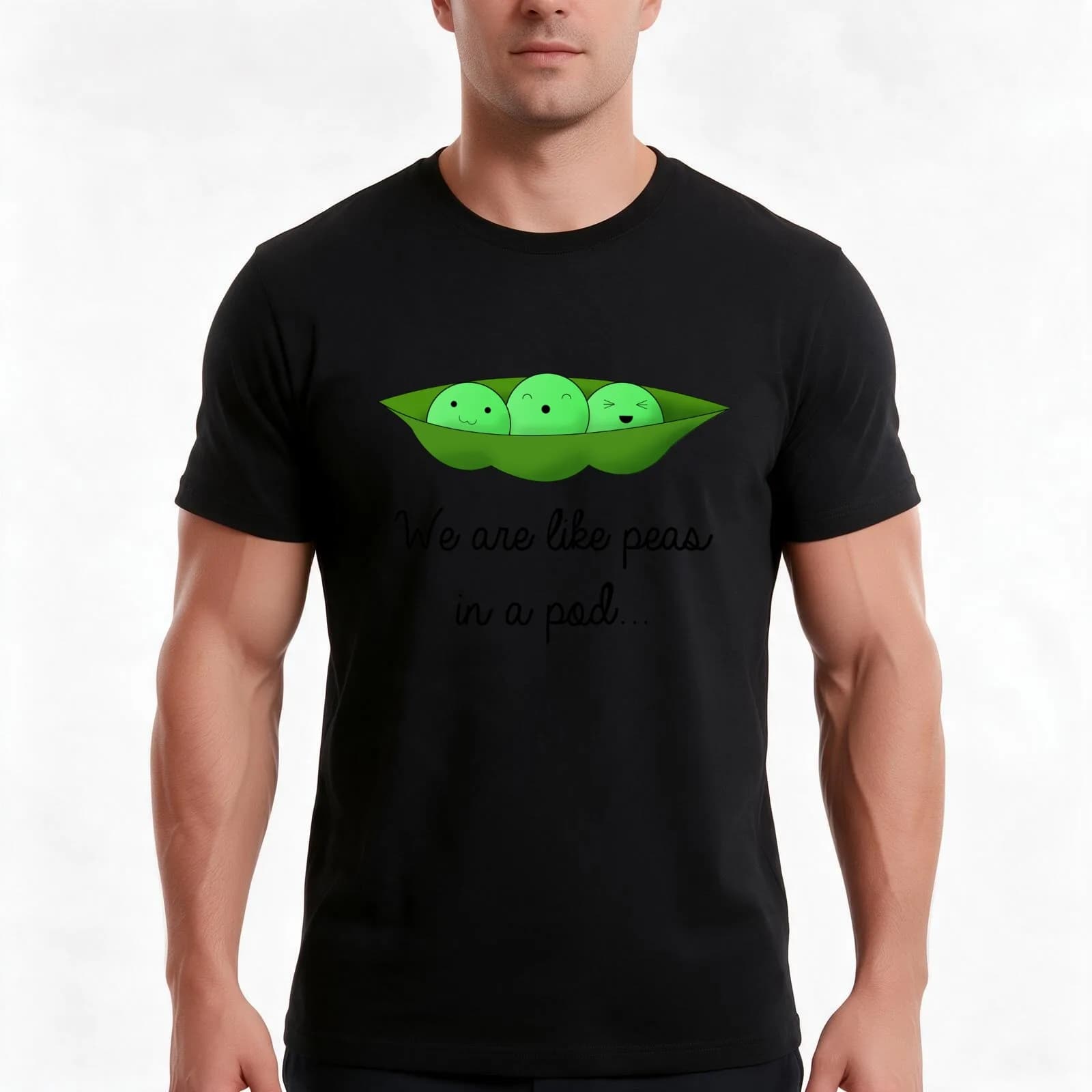 We are like peas in a pod... T-Shirt Summer Casual Cotton Tee, Unisex Men Women