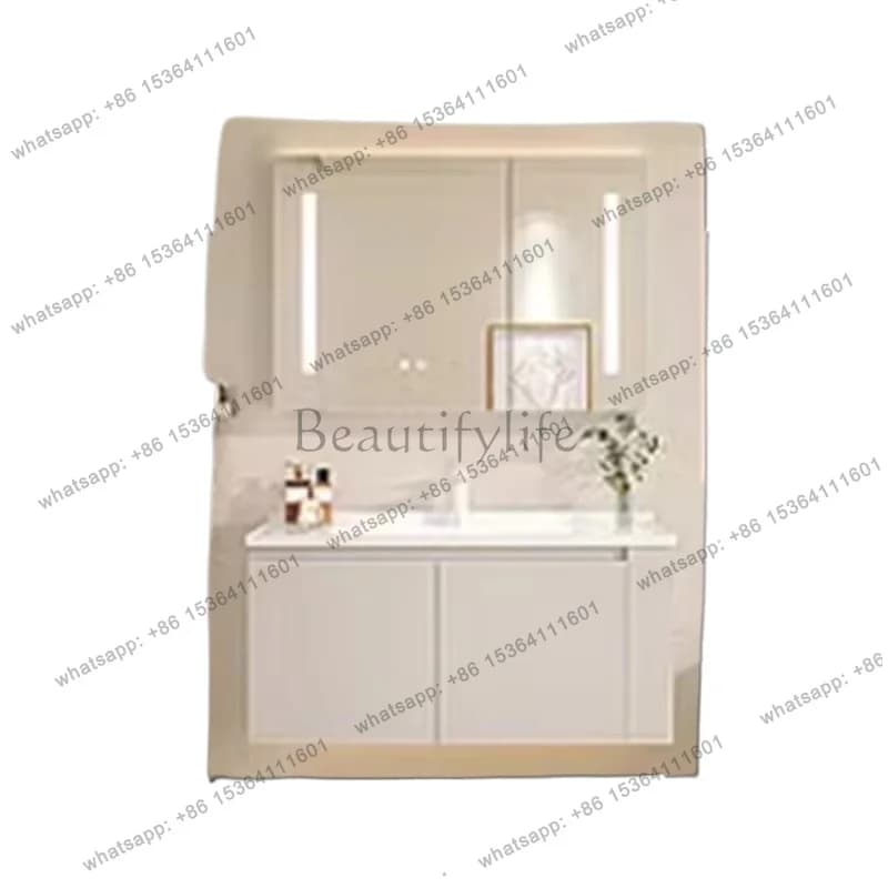 YJ Toilet Mirror Bathroom Cabinet Organizer Space Shelf Makeup Bathroom Cabinet Vanity Hotel Meuble Salle De Bain Home Furniture