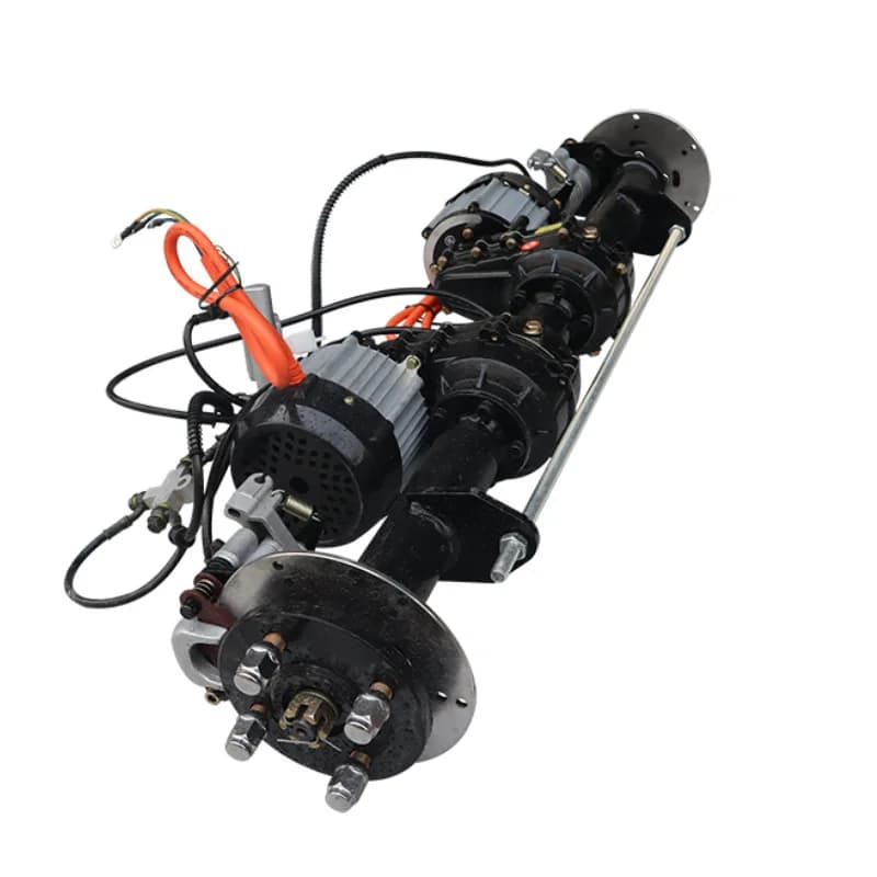Electric dual drive rear axle split low power crawler axle disc brake double motor axle