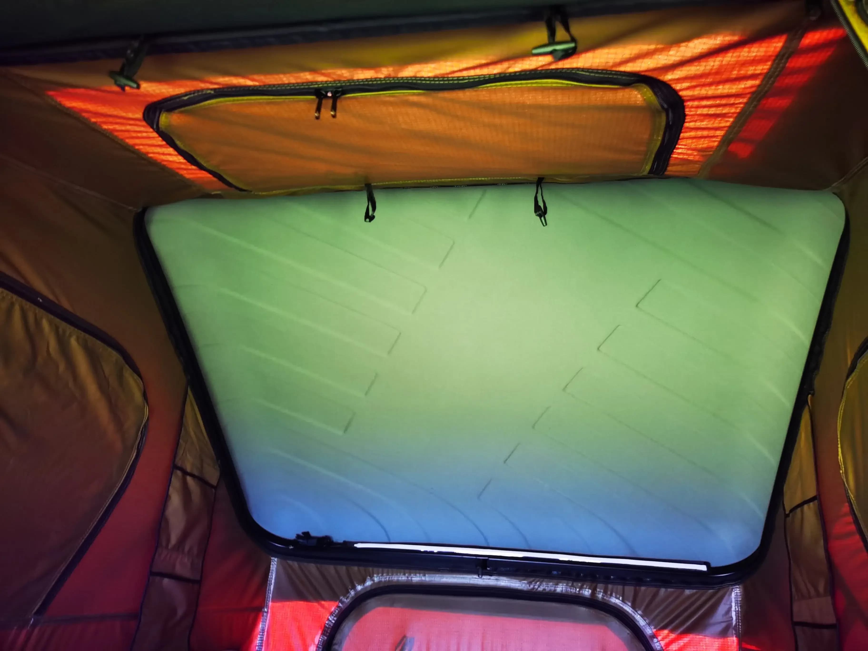 Hot Sale Automatic 4x4 RTS Hard Aluminum Top Truck Roof Tent Four-season Waterproof Square Straight Bracing Type Car Camping New