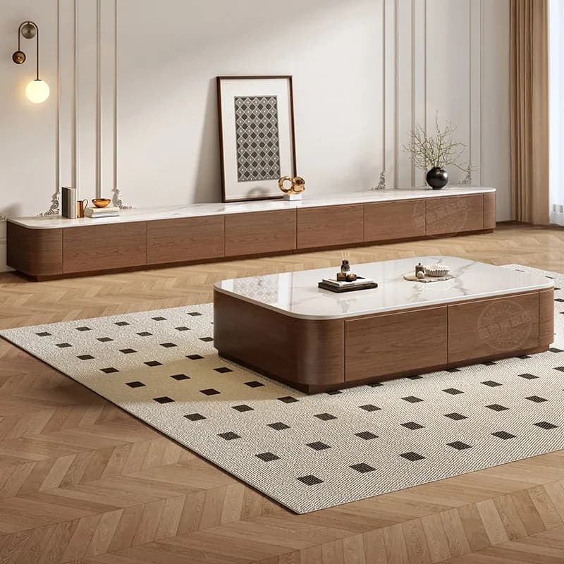 Wood Modern Coffee Table Luxury Storage Living Room Designer Organizer Drawers Side Table Writing Meubles Lounge Suite Furniture