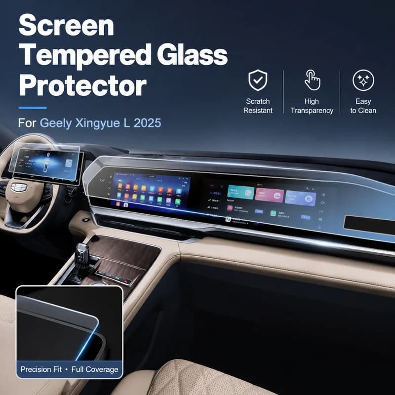 For Geely Xingyue L 2025 Screen Tempered Glass Film, Navigation Screen Protector, Interior Decor Accessories, Car Modification