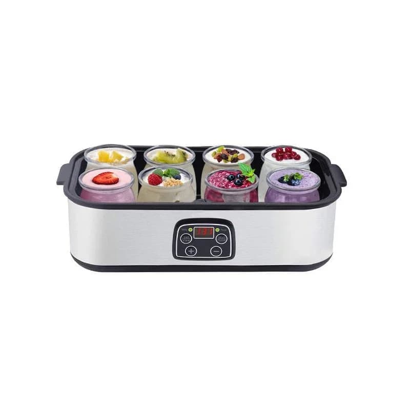 Household electric mini yogurt maker with stainless steel filter lining, temperature control