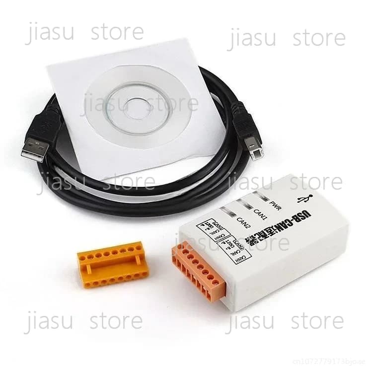 Professional 2 Ports USB-CAN USB CAN BUS USBCAN II CANopen J1939 DeviceNet Analyzer ZLG, English Manual and Software