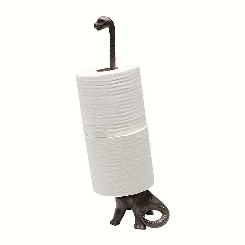 1 Dinosaur Holder, A Rustic Style Tissue Holder Suitable For Metal Toilets Kitchen Paper Holders On Floors Or Countertops.