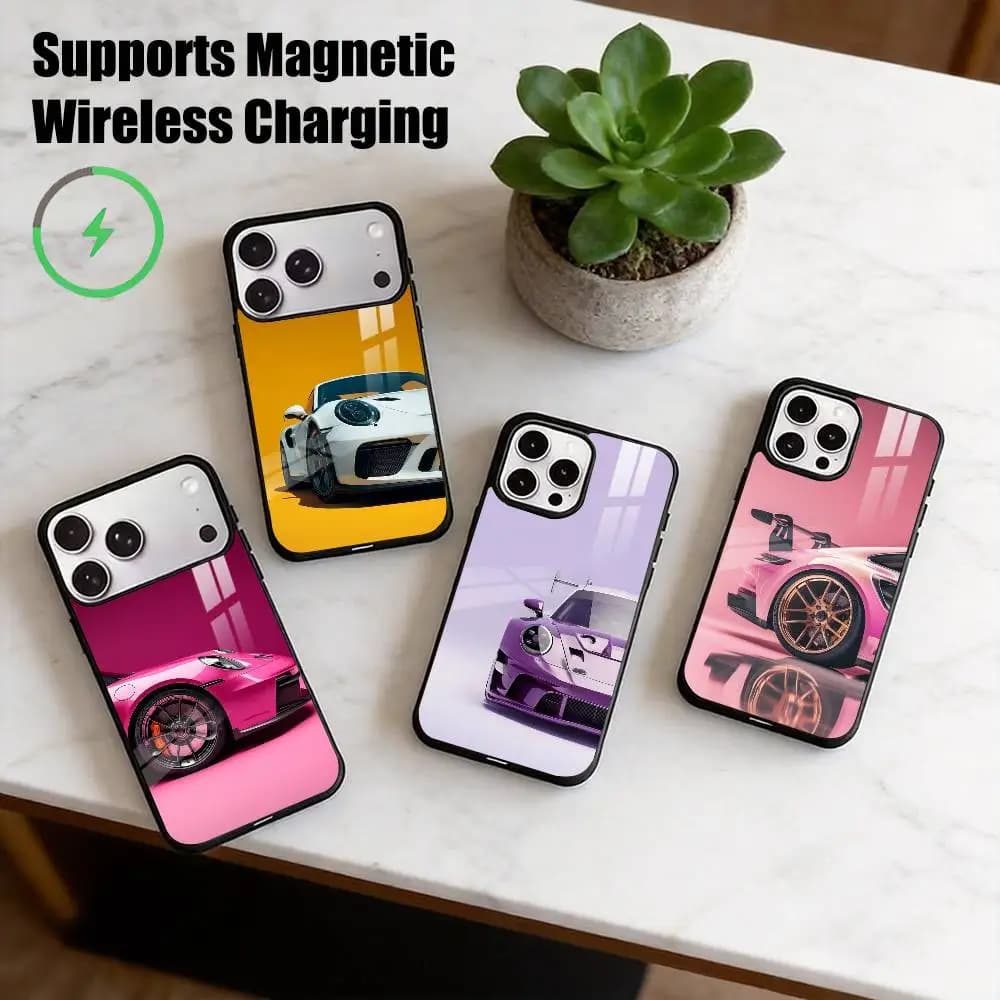 C-Car GT3 RS Phone Case For iPhone17,16,15,14,13,12,11 Plus,Pro Compatible with magnetic wireless charging Gift