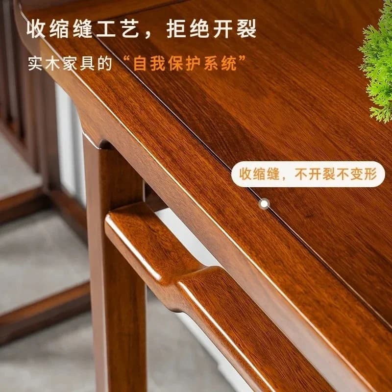 Wujinmu Solid Wood New Chinese Style Entrance Hall Table Strip, Light Luxury Entrance Hall Table