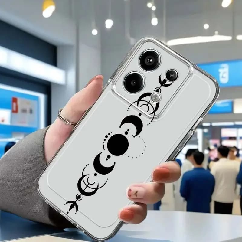 Creative Pattern Design Phone Case For Xiaomi Redmi Note 15 14 13 12 11E 9 9T 8 8T Pro Plus Turbo 5G Fashion TPU Transparent