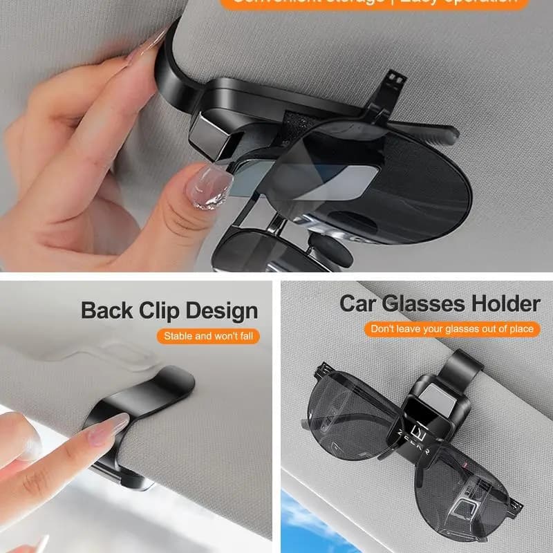 One‑Hand Pressing Sun‑Visor Sunglasses Clip For ZEEKR 001 007 X 009 7X Ticket Card Holder Interior Organizer Gadgets