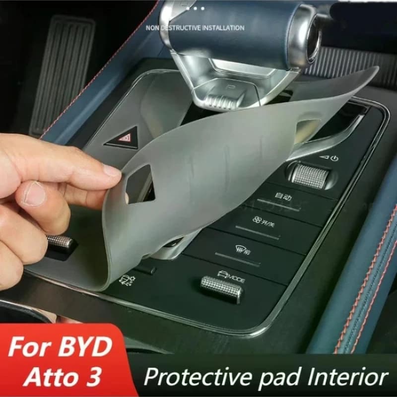 For BYD Atto3  Song Pro 2023 Central Control Panel Button key Sticker Protective pad Interior Console Accessories Trim