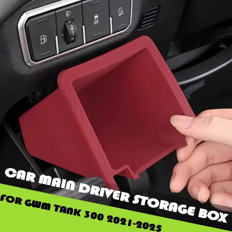 Car Main Driver Storage Box Fit for GWM Tank 300 2025 Modified Auto Main Frame Under The Silicone Storage Box Car Upgrade Parts