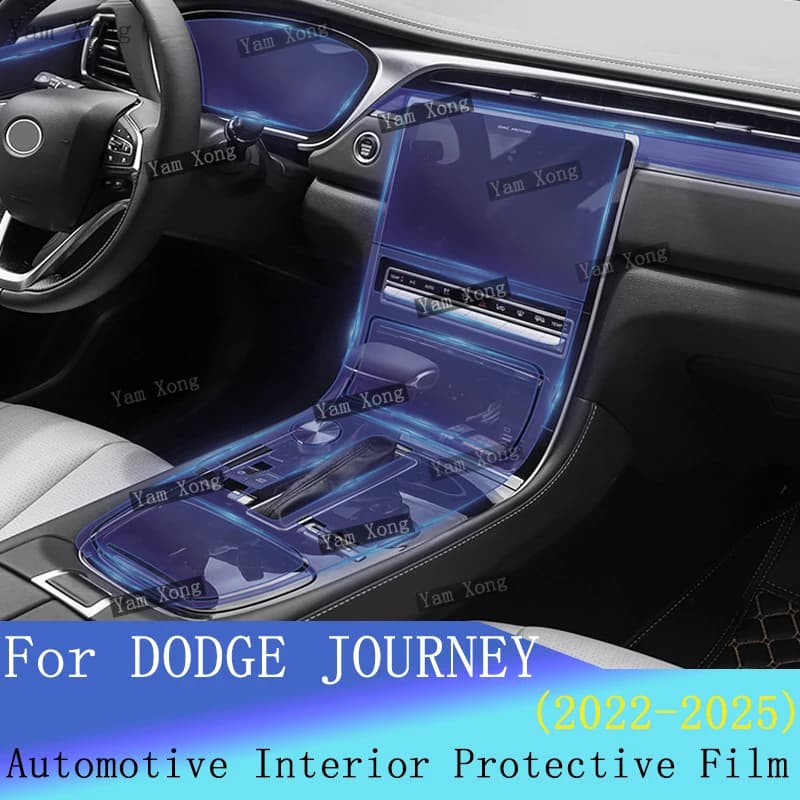 Auto Navigation screen Protection Sticker Accessories For DODGE JOURNEY Full set interior Film Gear Panel Transparent Wrap Films