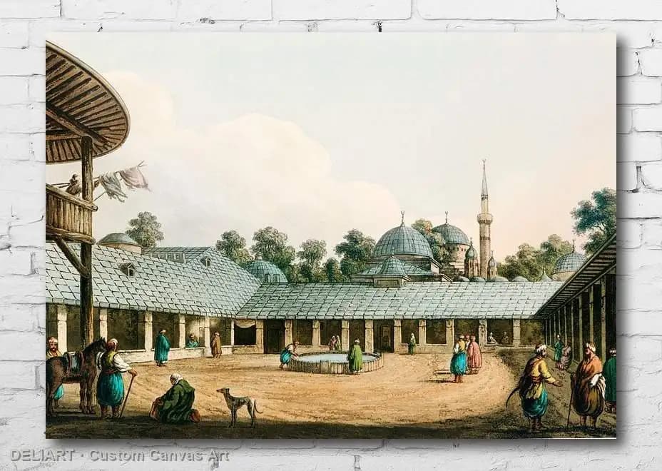 Ottoman Vintage Travel - Borgas - Canvas Wall Art Poster Print Vintage Home Decor Unframed
