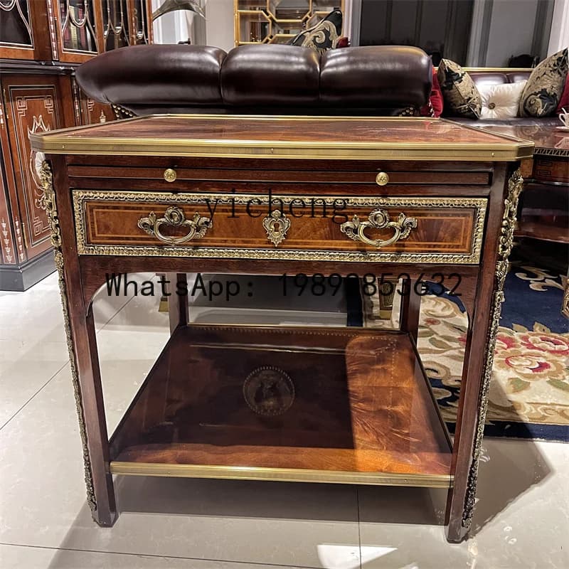 X6  Mahogany Solid Wood Coffee Table Living Room Sofa Lacquered Side Table