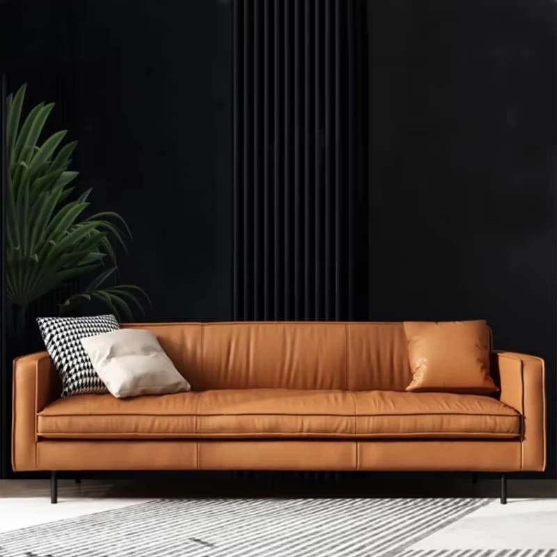Leather sofa set Modern hotel living room furniture combination sofa