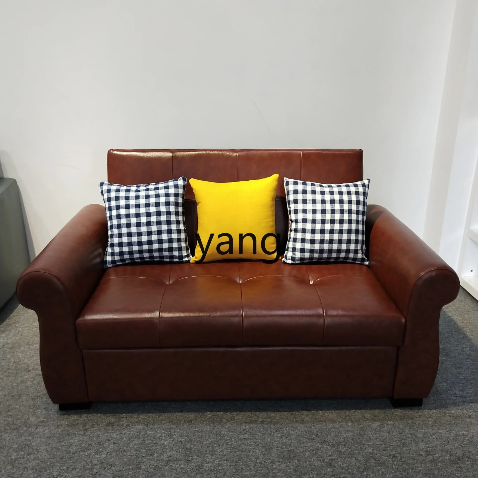 LTT sofa bed dual-purpose foldable multi-functional leather art study office lunch break sofa