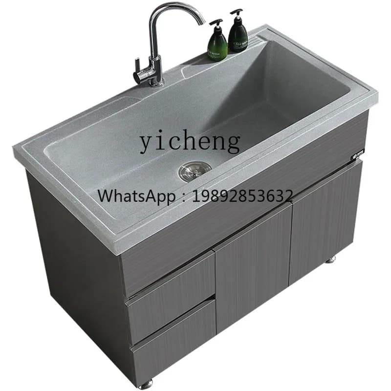 stainless steel laundry cabinet with washboard balcony laundry pool space aluminum bathroom cabinet