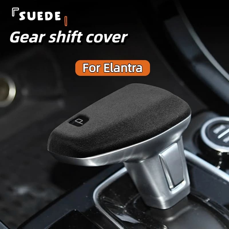 For 21-24 HYUNDAI Elantra,KIA KX3 20-21,KIA Seltos 2023 gear head, suede gear case, interior modification, gear lever protection