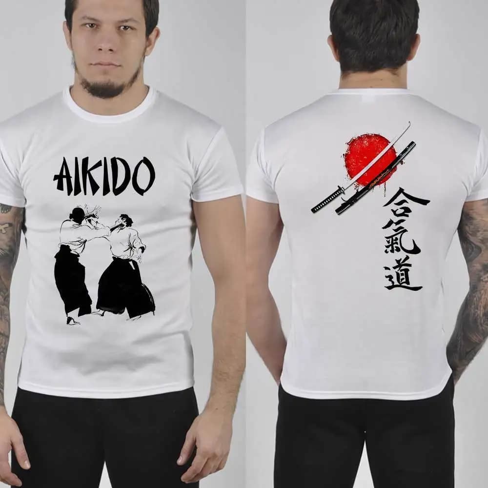 Cool Design Japanese Martial Arts Aikido Layout T-Shirt. Summer Cotton Short Sleeve O-Neck Mens T Shirt New S-3XL
