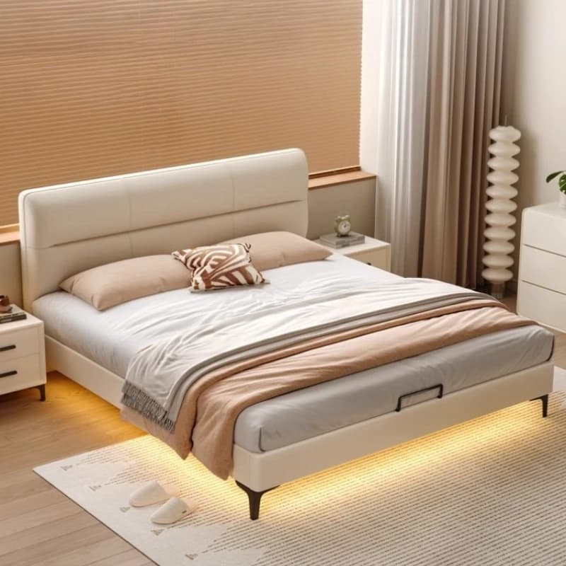 Teenage Girls Massager Bed Bedroom Queen Size Nightstands Single Bed Couch Lounge Cama De Lujo Para Dormitorio Home Decoration