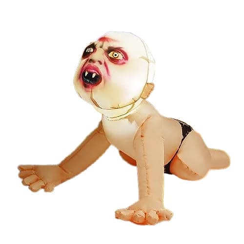 4 FT Halloween Zombie Baby Inflatable Outdoor Decorations Built-in LEDs Scary Yard Blow Indoor Garden Party Decor Parties