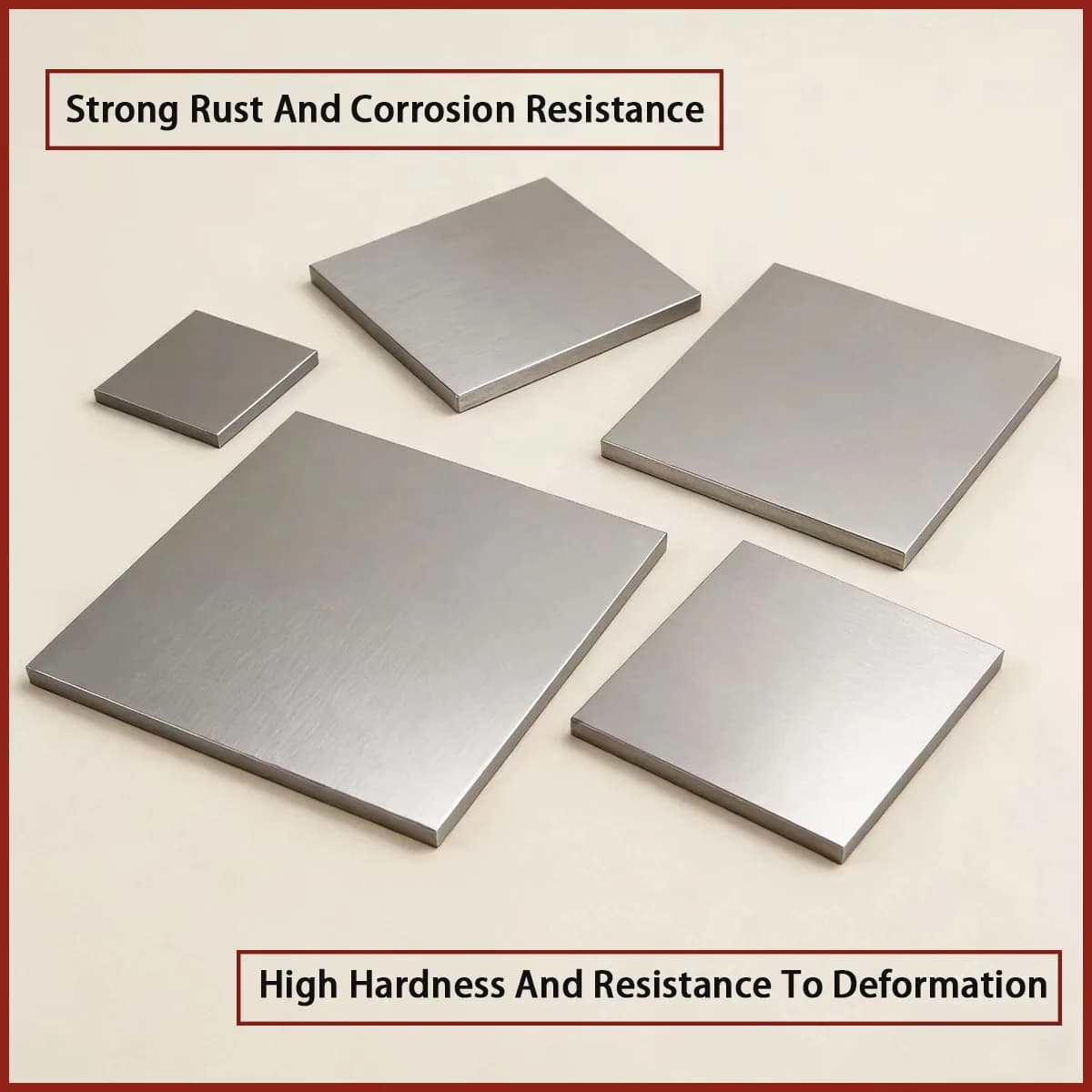 0.6-12mm thick stainless steel square plate suitable for decoration, industrial countertops, etc