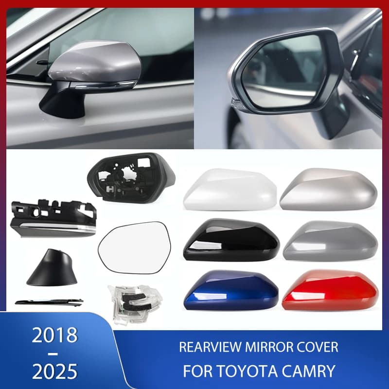 Rearview Mirror Cover Side Mirror Glass Lens Heated Signal Lamp Lower Frame Holder For Toyota Camry 2018-2025