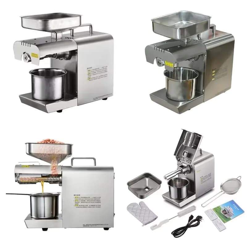 SFW Certificate XEOLEO Household Oil Press Machine Automatic Peanut Oil Extraction Machine 700W Electric Stainless Steel