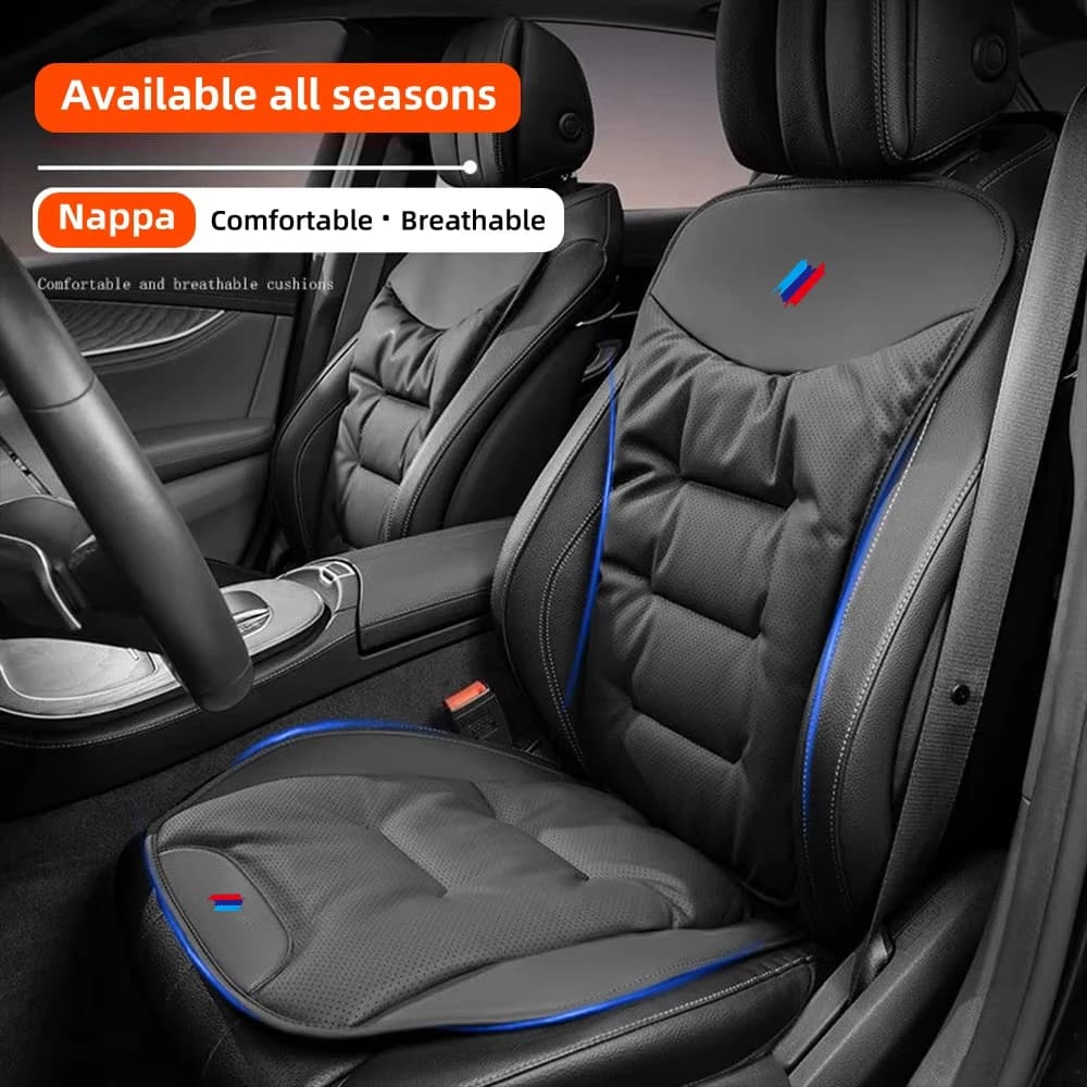 Leather Car Seat Cushion For BMW 1 3 5 7 Series X1 X3 G01 G02 X5 F15 F16 M3 M4 F30 F32 F20 F07 F10 G30 Breathable Seat Protector
