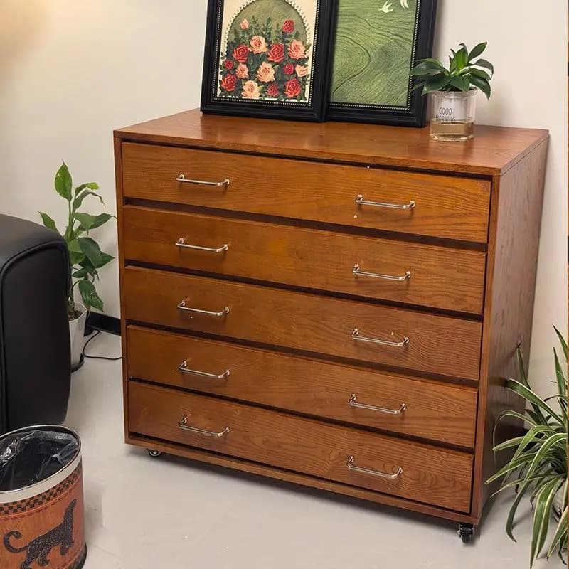 medieval dining side cabinet, sofa side living room locker, bedroom storage retro chest