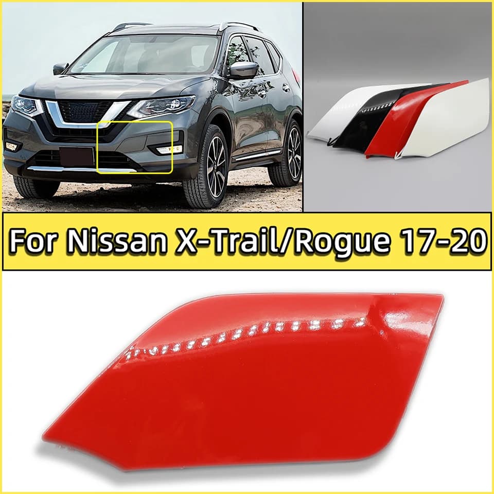 Auto Front Bumper Tow Hook Eye Cover Lid for Nissan X-Trail Rogue 2017 2018 2019 2020 Hauling Towing Hook Trailer Cap Garnish